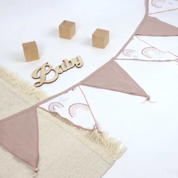 Bawełniana girlanda trójkąty wzór Tęcze