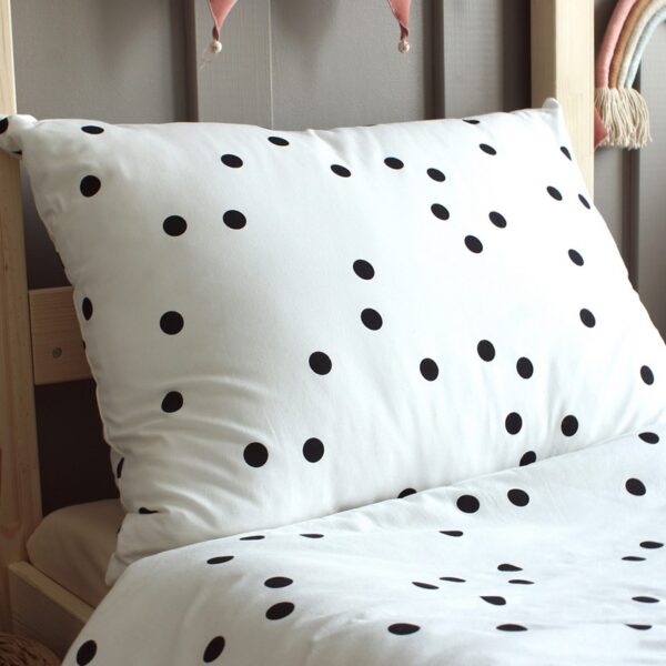 Pościel bawełniana Czarne Kropki