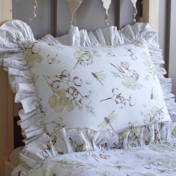 Pościel bawełniana NEW Z Falbankami Gałązki Bawełny